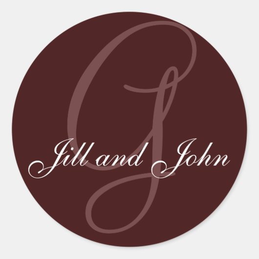 姓イニシャルGと名 ラウンドシール (正面)