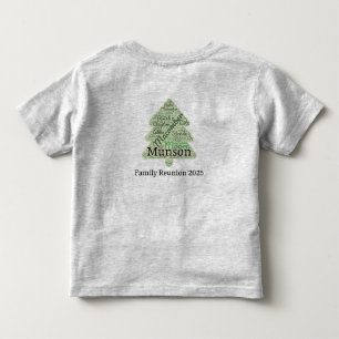 姓ツリー2025幼児Tシャツ トドラーTシャツ