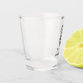 姓パーソナライズされた付きモノグラム文字B ショットグラス (左)