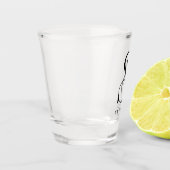 姓パーソナライズされた付きモノグラム文字S ショットグラス (左)