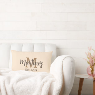 姓パーソナライズされた結婚枕 ランバークッション