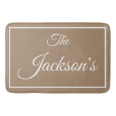 姓パーソナライズされた風呂敷 バスマット (正面)