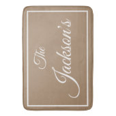 姓パーソナライズされた風呂敷 バスマット (正面縦)