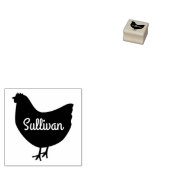 姓パーソナライズされた鶏卵スタンプ ラバースタンプ (押印)