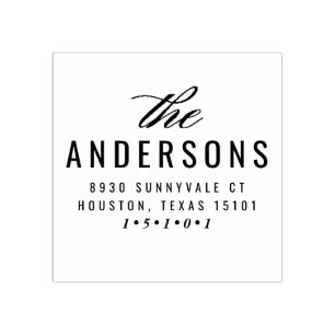 姓ファンシー差出人住所スタンプ ラバースタンプ