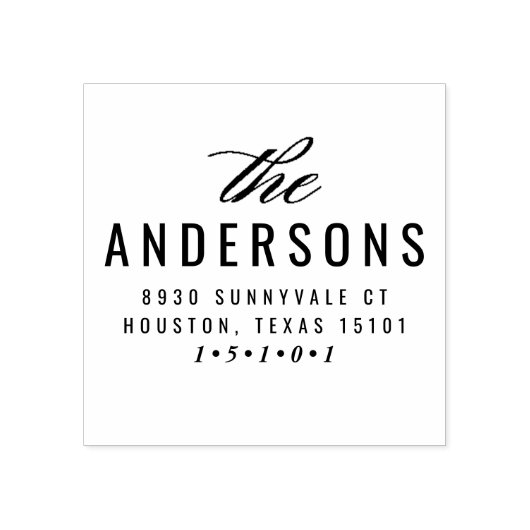 姓ファンシー差出人住所スタンプ ラバースタンプ (インプリント)