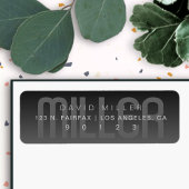 姓モダン微妙な非常に濃いグレーのグラデーション ラベル