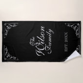 姓名エレガントの制定年 ビーチタオル (正面)