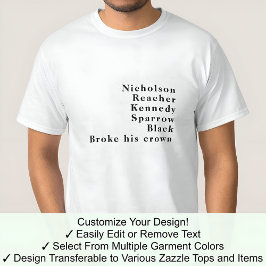 姓名トレンドジャックカスタム02B Tシャツ