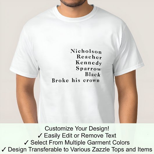 姓名トレンドジャックカスタム02B Tシャツ