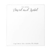 姓2名フォーマル ノートパッド (正面)