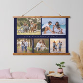 姓5フォトコラージュシンプルモダン 吊り下げ型タペストリー (寝室)