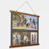 姓5フォトコラージュシンプルモダン 吊り下げ型タペストリー (傾斜あり)