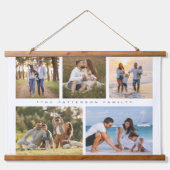 姓5フォトコラージュシンプルモダン 吊り下げ型タペストリー (正面)