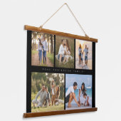 姓5フォトコラージュシンプルモダン 吊り下げ型タペストリー (傾斜あり)