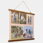 姓5フォトコラージュシンプルモダン 吊り下げ型タペストリー (傾斜あり)