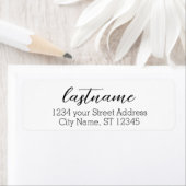 姓 – 'の結婚スクリプトフォント-差出人住所 ラベル (インサイチュ)