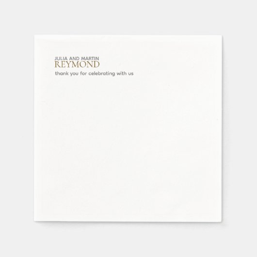 姓/姓カスタム語 スタンダードカクテルナプキン (正面)