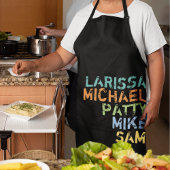 姓(母、パパ、息子)黒 エプロン