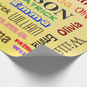 姓♠️目まいがするワードクラウドラッピング紙 ラッピングペーパー (角)