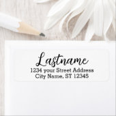 姓 – Everglowスクリプトフォント-差出人住所 ラベル (インサイチュ)