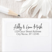 姓 – Heartwellスクリプトフォント-差出人住所 ラベル (インサイチュ)