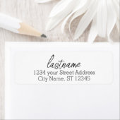 姓 – Isabellaスクリプトフォント-差出人住所 ラベル (インサイチュ)