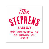 姓archかわいいシンプル差出人住所 セルフインキングスタンプ (デザイン)