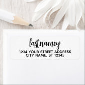 姓Romeo Julietスクリプト – 差出人住所 ラベル (インサイチュ)