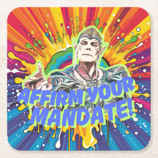 委任状を確認する スクエアペーパーコースター