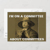 委員会に関する委員会に所属しています – クエーカー・ミーム ポストカード (正面/裏面)