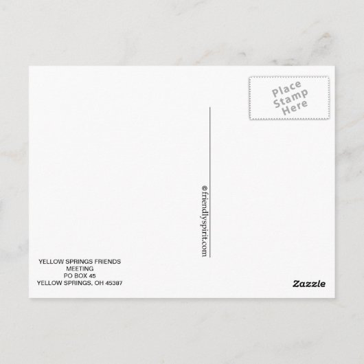 委員会に関する委員会に所属しています – クエーカー・ミーム ポストカード (裏面)