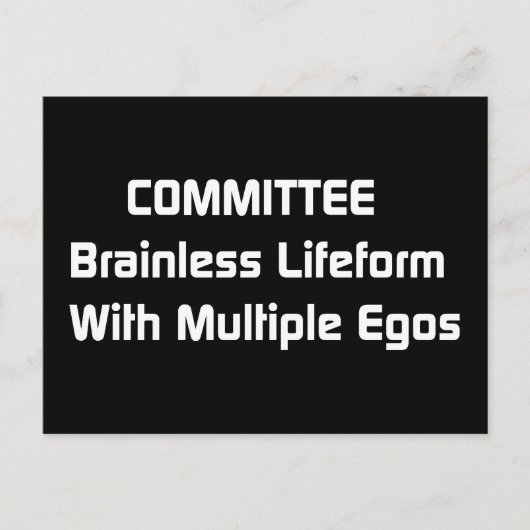 委員会のユーモア ポストカード (正面)