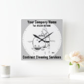 委託床清掃業務 スクエア壁時計 (ホーム)