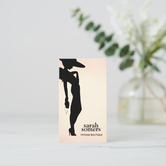 委託販売ブティックショップ、ファッションモデル 名刺 (スタンド正面)