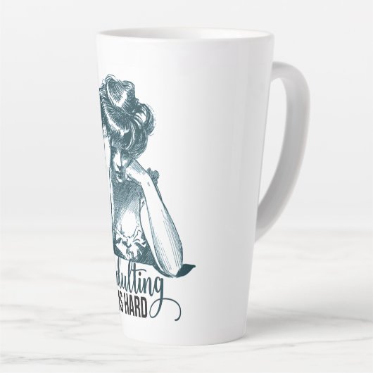 姦淫おもしろいは懸命ギブソンガール カフェラテマグ (右アングル)