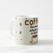 姦淫が懸命 コーヒーマグカップ (正面左)