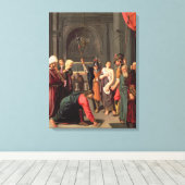 姦淫したキリストと女 キャンバスプリント (インサイチュ (ウッドフロア))