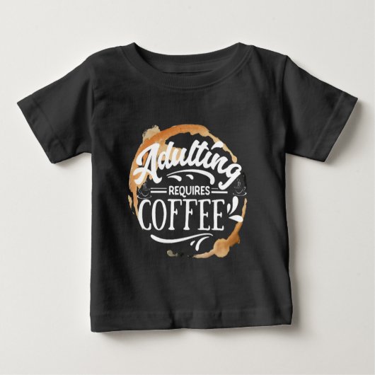 姦淫にはコーヒーが必要 – コーヒー好きTシャツ ベビーTシャツ (正面)