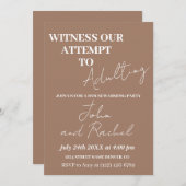 姦淫の引っ越し祝いパーティーパーティー 招待状 (正面/裏面)