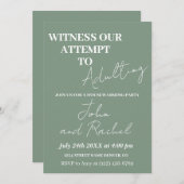 姦淫の引っ越し祝いパーティーパーティー 招待状 (正面/裏面)