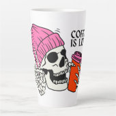 姦淫は懸命おもしろいコーヒーマグ カフェラテマグ (正面)