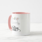 姦淫は懸命おもしろいユニコーン マグカップ (正面左)