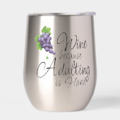 姦淫は懸命無しワインタンブラー (左面)