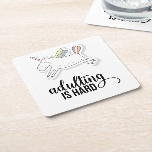 姦淫は懸命 おもしろい スクエアペーパーコースター (アングル)