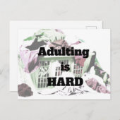 姦淫は洗濯カゴの葉書と懸命 ポストカード (正面/裏面)