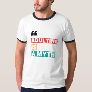 「姦淫は神話」やる気を起こさせる引用文Tシャツ Tシャツ