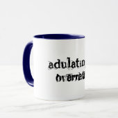 姦淫は過評価のコーヒおもしろいーマグギフトアイディア マグカップ (正面左)