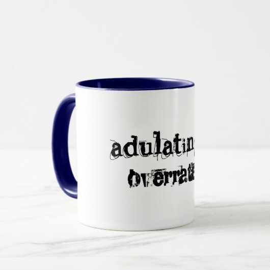 姦淫は過評価のコーヒおもしろいーマグギフトアイディア マグカップ (正面左)