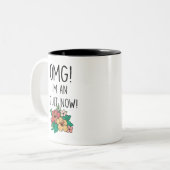 姦淫ユーモア、OMG、私は大人だ今、OMGの瞬間 ツートーンマグカップ (正面左)